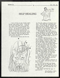 A short story called Self Healing, written by Janet MacHarg and published in Broomstick magazine.