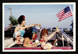 The Kinsey Sicks ride in a convertible in Provincetown, Massachusetts, circa 2001. 