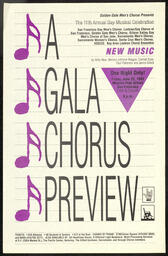A GALA Chorus Preview poster