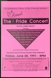The 13th Annual Pride Concert poster