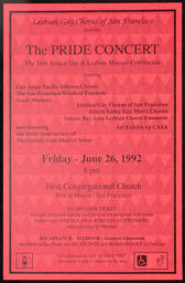 The 14th Annual Pride Concert poster
