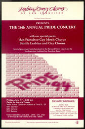The 16th Annual Pride Concert poster