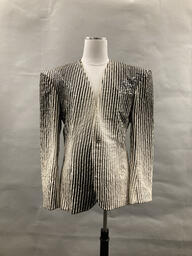 Black and white sequined Pat Campano Jacket (front)