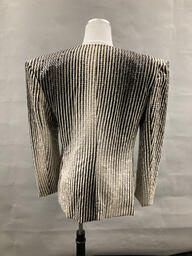 Black and white sequined Pat Campano Jacket (rear)
