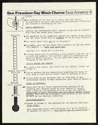 1981 National Tour chorus memo, 02/02/1981