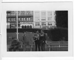 Three people, possibly members of Vanguard, from the same roll of film as the 1966 Vanguard Street Sweep photographs.