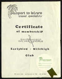 Travel agency membership certificate 