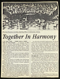Together In Harmony article