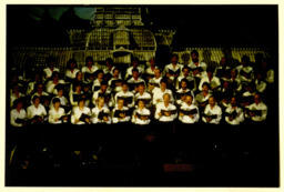 Photograph of the Chorus at the first West Coast Choral Concert, September 1982. 