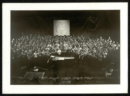 Photograph of the San Francisco Gay Men's Chorus during their concert, Lovers Too Have A Song To Sing. 