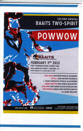 A flier for the 2013 Bay Area American Indian Two Spirits Powwow.