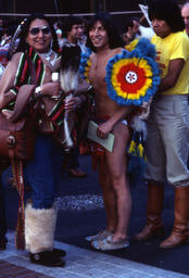 Members of the Gay American Indians contingent at the Gay Freedom Day parade.