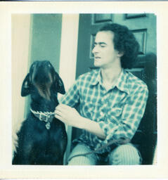 Fred Schoonmaker with dog