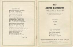 Hobby Directory, March 1950