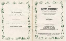 Hobby Directory, September 1950