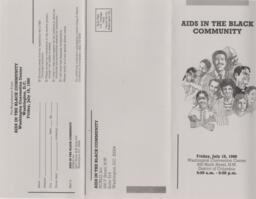 "AIDS in the Black Community" conference pamphlet