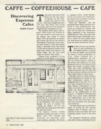 Magazine article about Cafe Denise