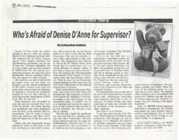 Article about 1998 Supervisor campaign