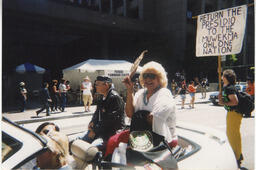 Members of the Bay Area American Indian Two Spirits (BAAITS) contingent in the 2008 San Francisco Pride Parade.