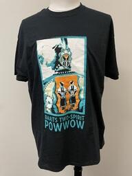 A T-shirt from the 1st Annual Two Spirit Powwow hosted by Bay Area American Indian Two Spirits (BAAITS).
